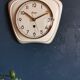 Vintage ceramic clock silent wall clock "Kieninger golden cream"