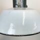 Industrial White Enamel Industrial Lamp with Cast Aluminium Top from EOW, 1950s