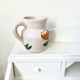 Milk jug vintage flowers