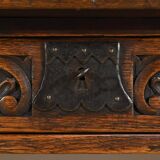 Oak Desk Table, Neo-Gothic style – Early 20th century
