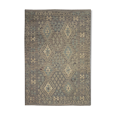 Blue Grey Traditional Handwoven Afghan Kilim Rug 124x182cm