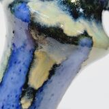 Antique Art Deco Blue Flemmé Stoneware Vase