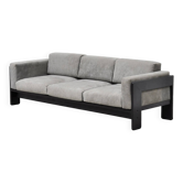 Bastiano sofa by Tobia Scarpa for Gavina in grey suede and black wood, 1960s