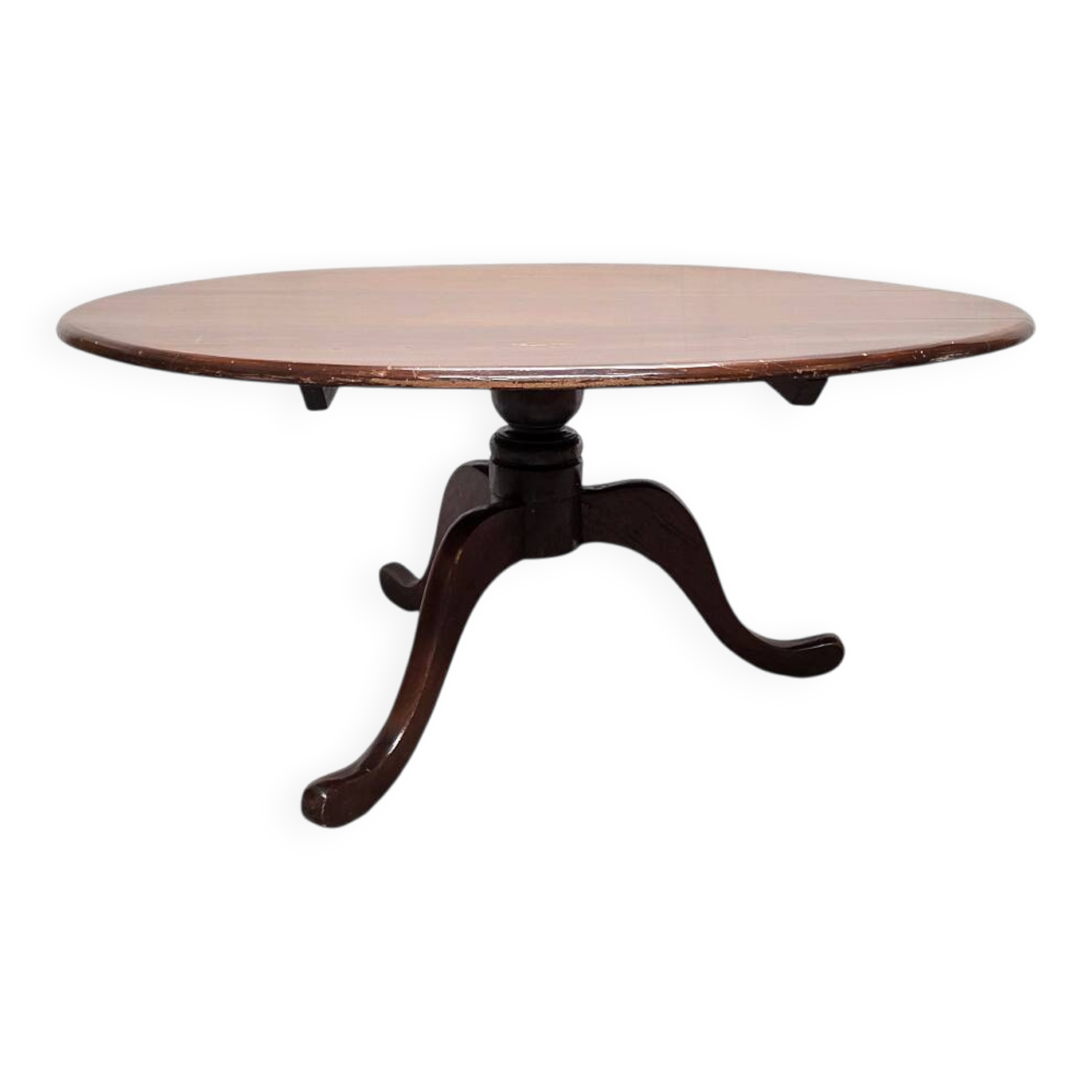Antique English Oval Mahogany Coffee Table, late 1800s