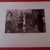Antique print after Enrique Melida XIXth