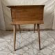 Scandinavian style bedside table with tapered legs from the 1960s.