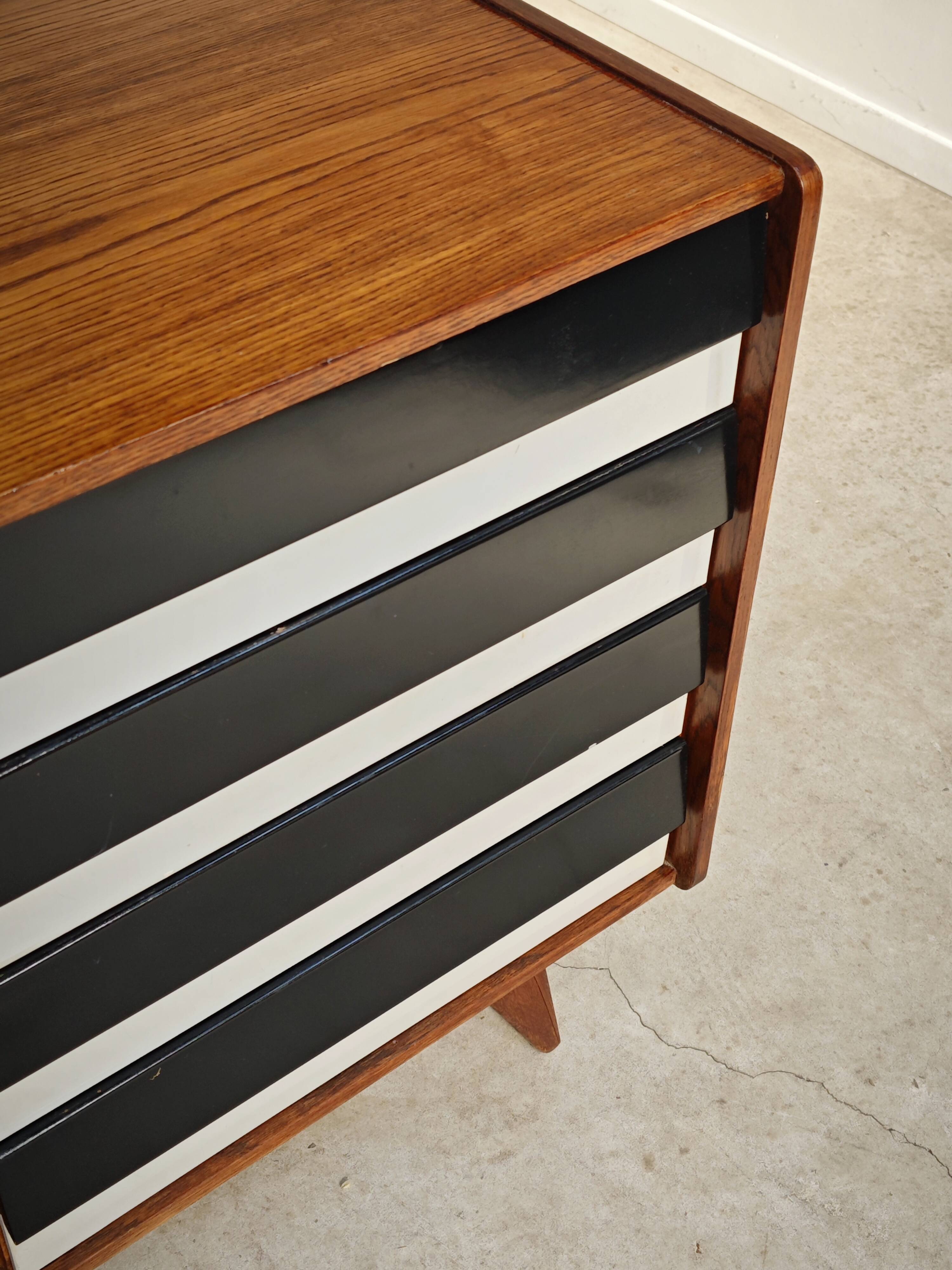 Black and white U 460 sideboard by Jiri Jiroutek for Interier Praha 1960