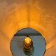 Space Age Pagoda Shaped Fat Lava Lamp with Gradient Green Glaze