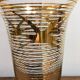 Glass vase with gold bird decoration