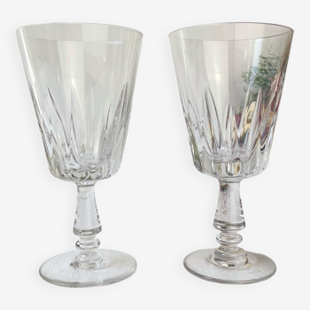 2 vintage water glasses