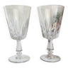 2 vintage water glasses