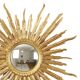 Large Gold Leaf Gilded Wooden Sun Mirror Sunburst Mirror 75cm
