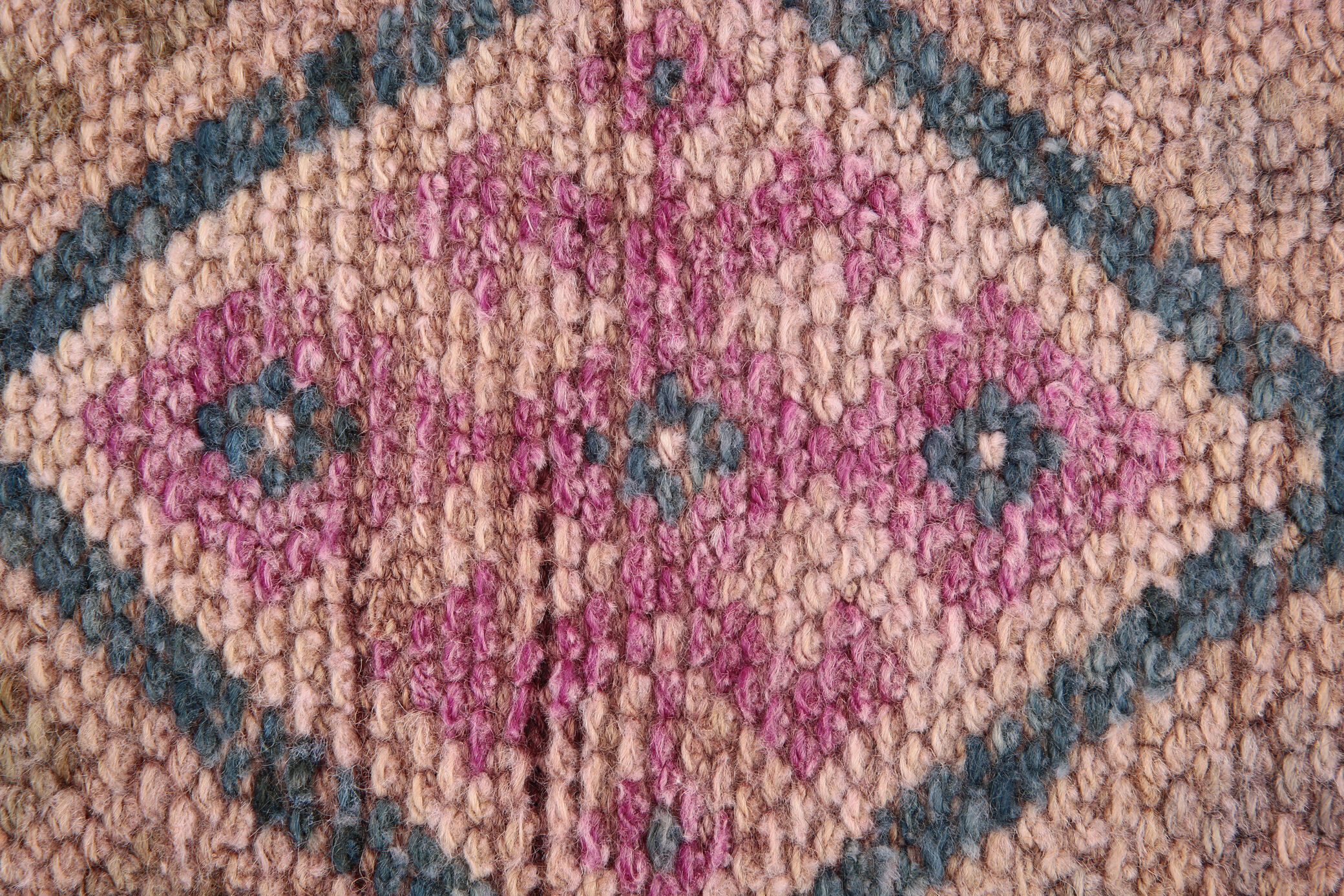 Navy blue & pink runner rug 83x380cm