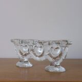 Large glass candle holder by Staffan Gellerstedt | Pukeberg Glasbruk | Sweden