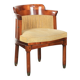 Beautiful design side/dining chair with luxurious yellow fabric upholstery