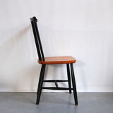 Suite of 5 Belgian vintage chairs with bars