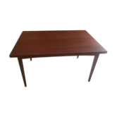 Table  scandinave en teck massif 1960 avec 2 rallonges coulissantes