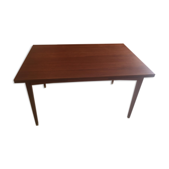 Scandinavian breakfast table in solid teak 1960 with 2 sliding extensions