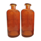 Set of 2 vials, copper bottles apothecary type