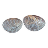 Pair of molded glass salad bowls – 1960s-70s