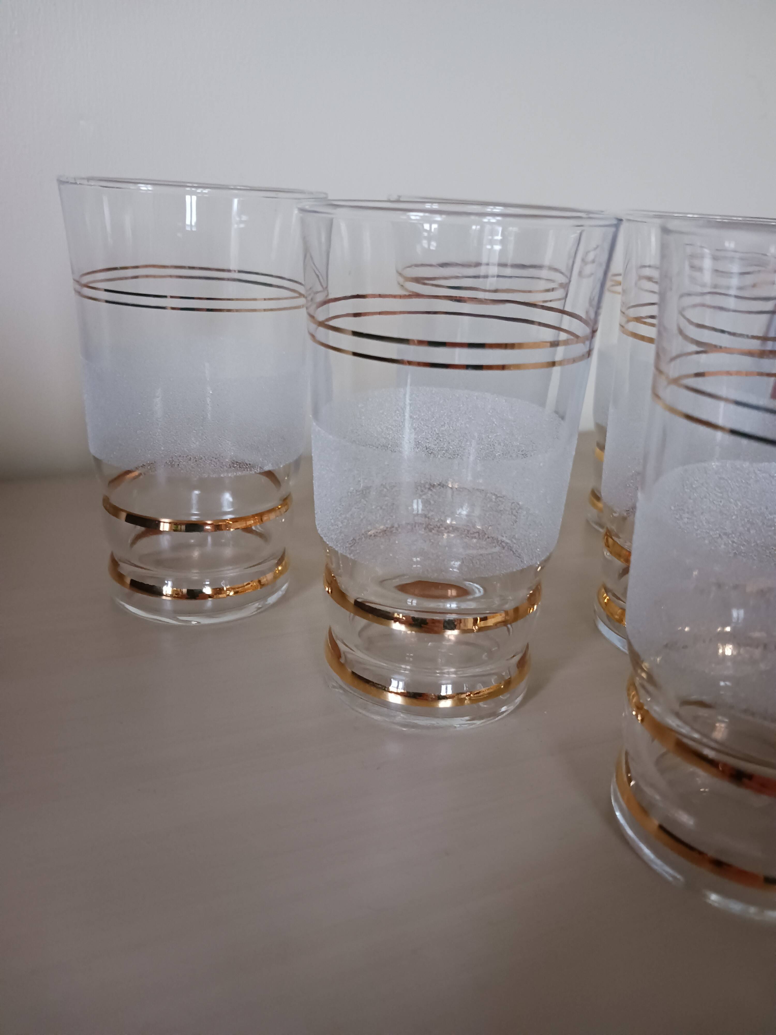 Gold and granite glasses, 1950s