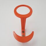 Set of Three Space Age Plastic Orange Wall Hooks by KM Austria, 1960s