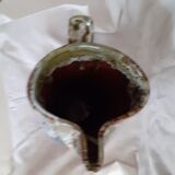 Pitcher in enamelled sandies, with drippings of different colors