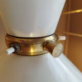 Large double-light articulated wall lamp, 1950s