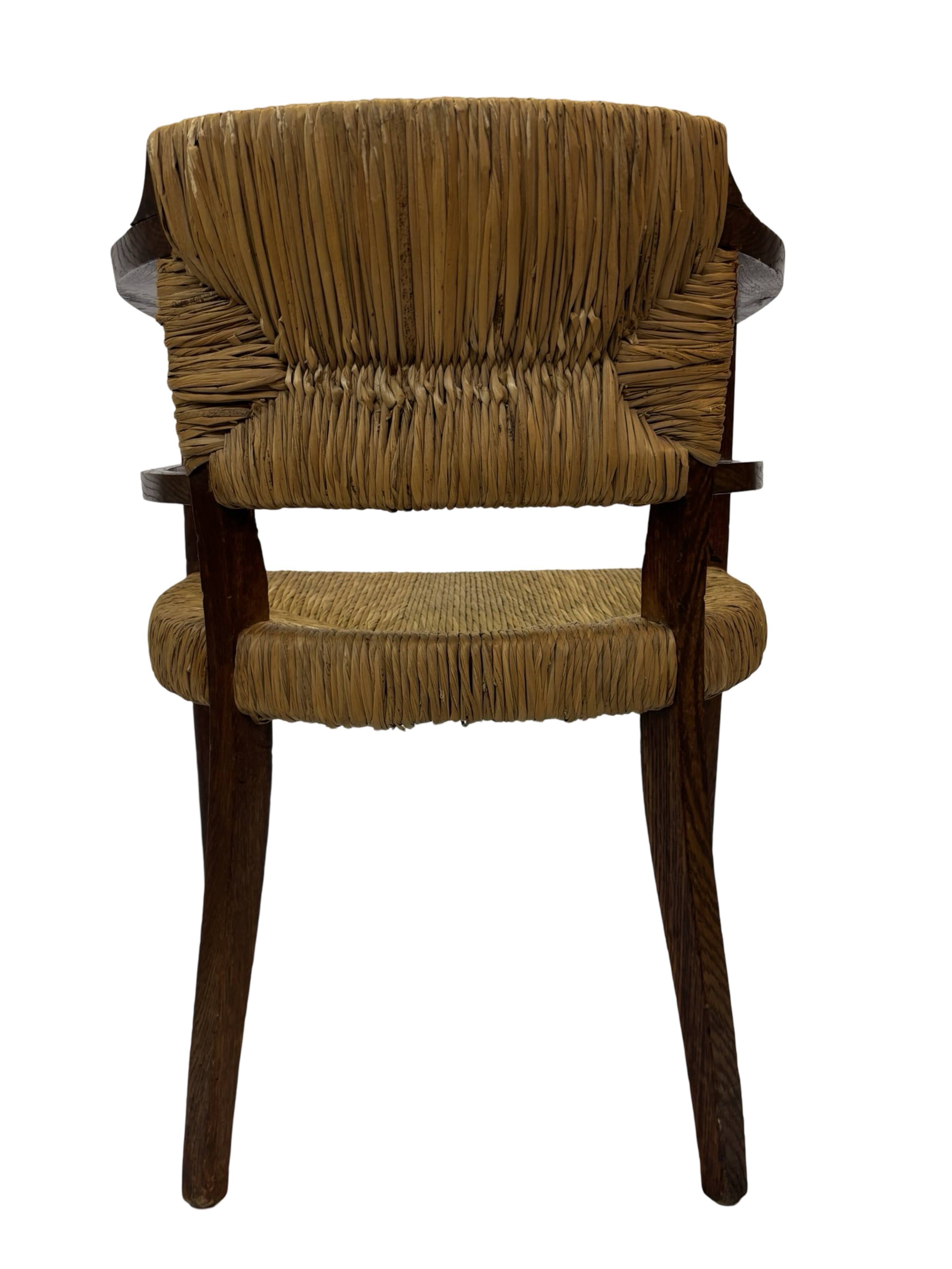 Art Deco chair minimalist oak wicker minimalist design