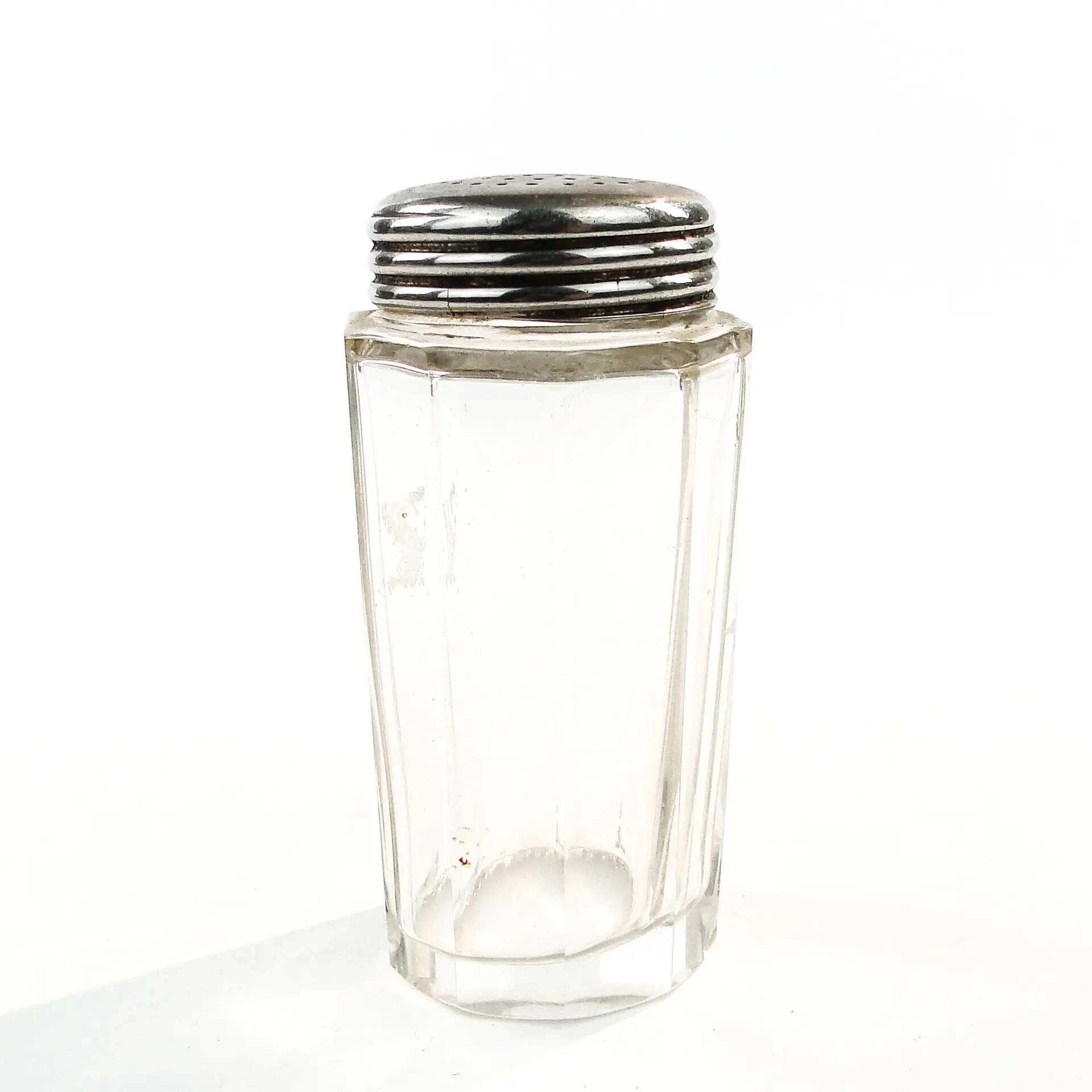 Mid-century modern salt shaker, glass, Germany, 1950s