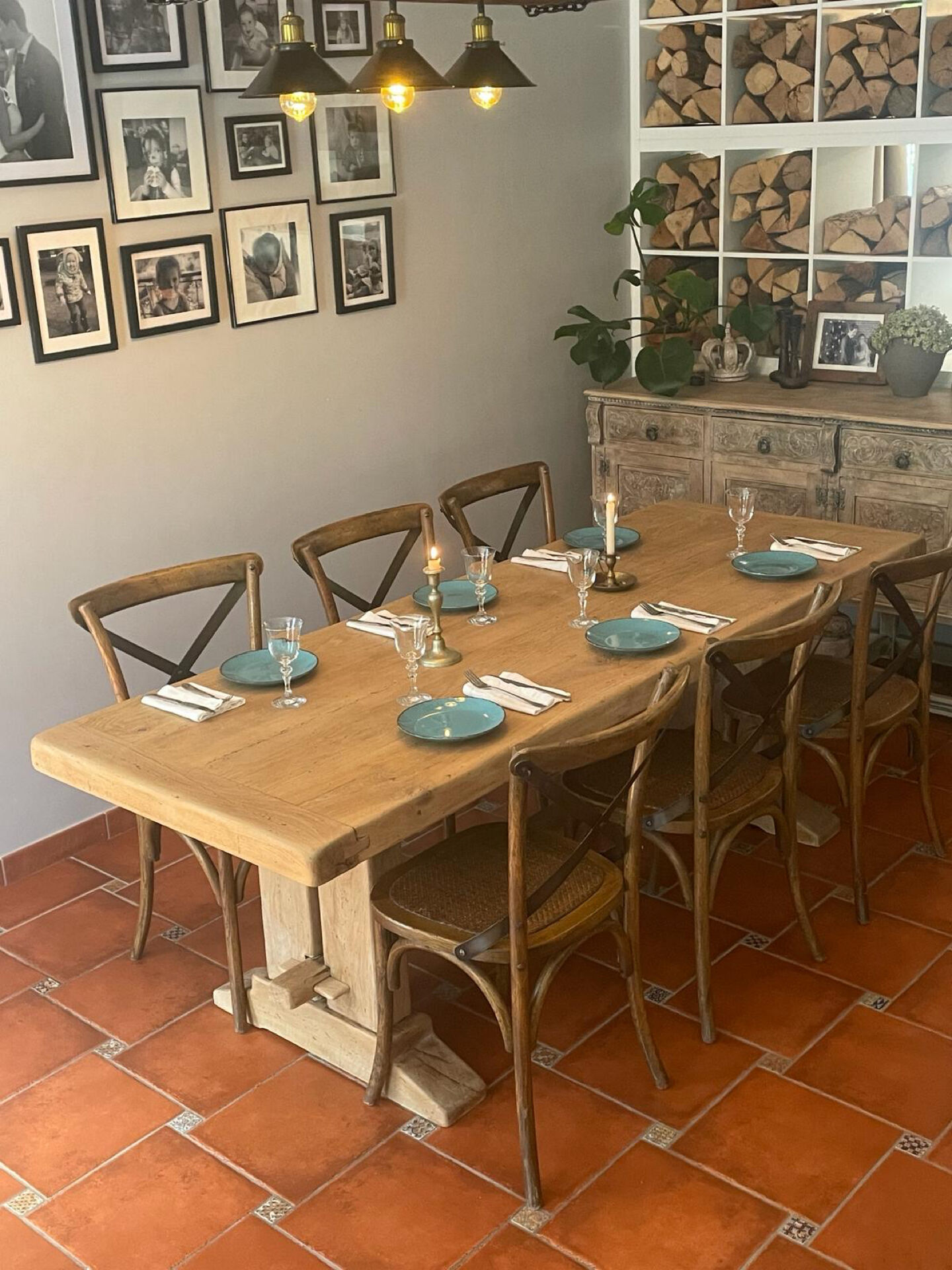 Large farmhouse table from Tonge in restored solid oak – 220 cm