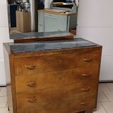 Walnut chest of drawers / dressing table