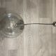 Vintage glass ball and aluminum hanging lamp