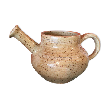 Sandstone pitcher signed lg St Caradec region Brittany