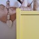 Commode feet compass yellow