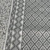 Hand-woven white and gray margoum rug