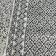 Tapis margoum blanc et gris tissé mains