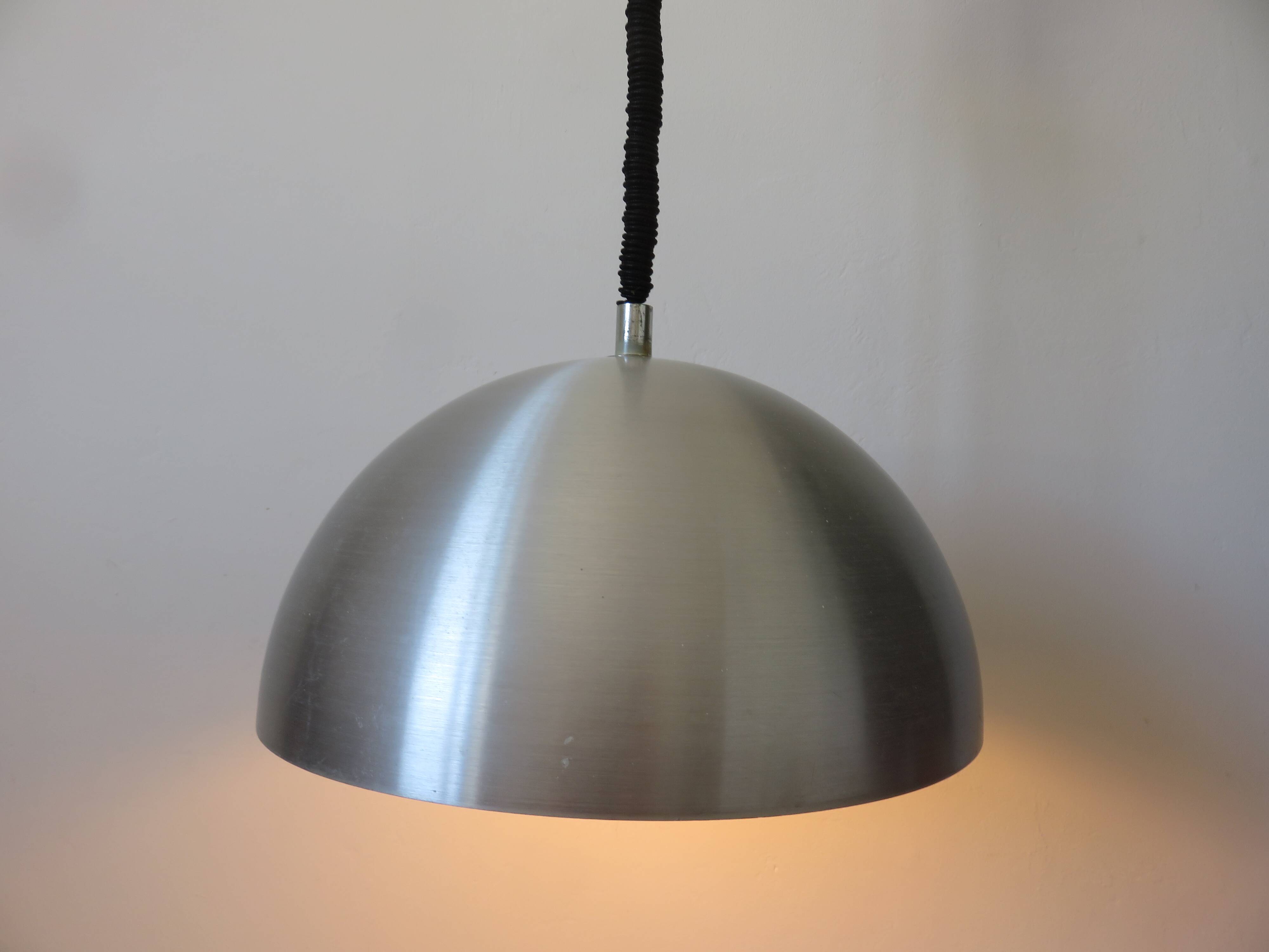 Suspension vintage monte et baisse en aluminium typique 1970