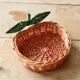 Small vintage wicker baskets in the shape of orange and lemon fruit