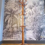 Rattan parrot coat rack