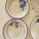 4 flat plates in Gien earthenware model Alberic