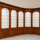 Monumental pair of apothecary bookshelves in oak, mid-19th century.