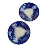 Lot de 2 assiettes à dessert UetC, Sarreguemines modèle Jardinière