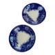 Set of 2 UetC dessert plates, Sarreguemines Jardinière model