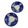 Set of 2 UetC dessert plates, Sarreguemines Jardinière model