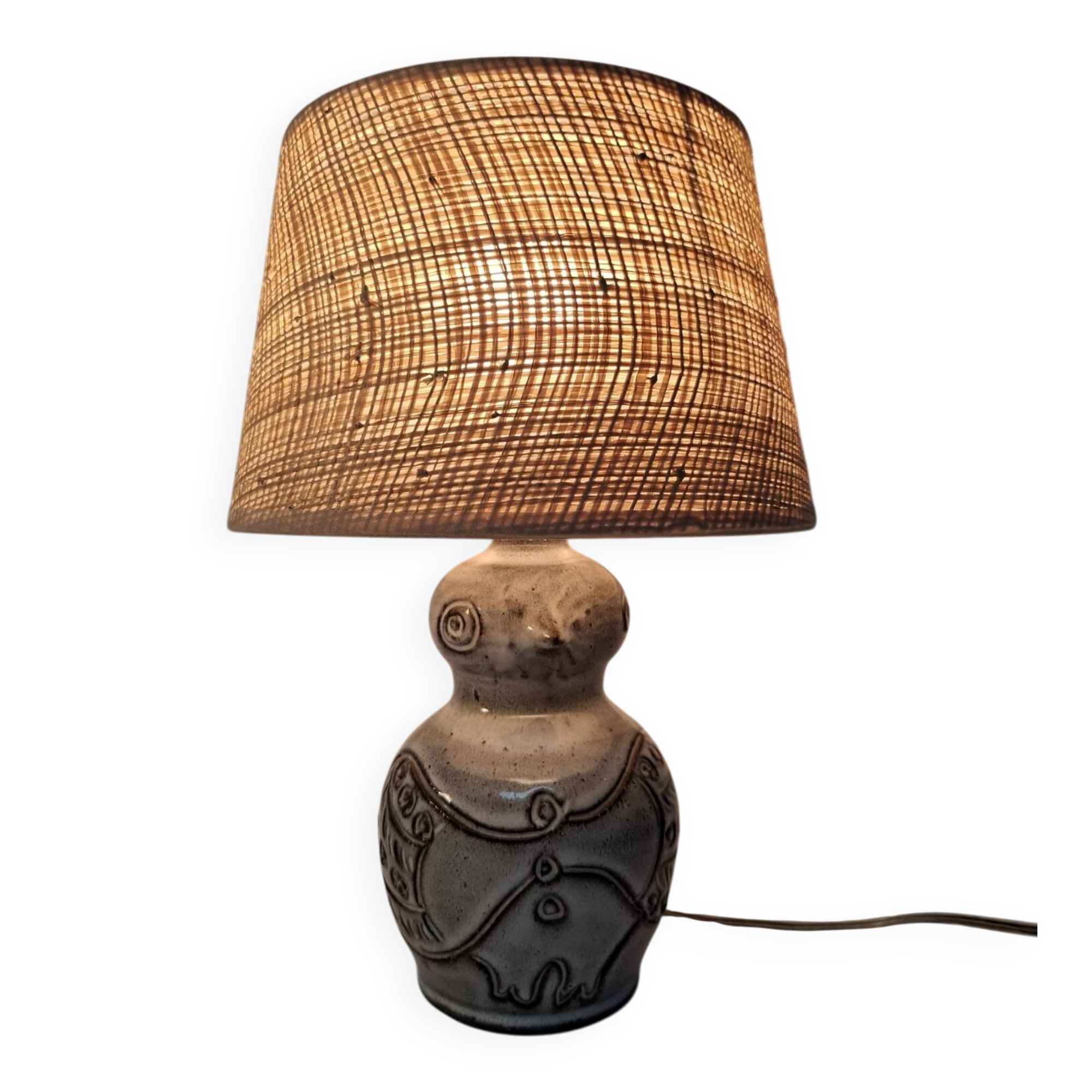 Lampe en céramique zoomorphe 70's