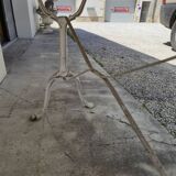 Antique Aerogommer bistro restaurant table with cast iron legs