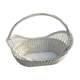 Panier berceau blanc en osier