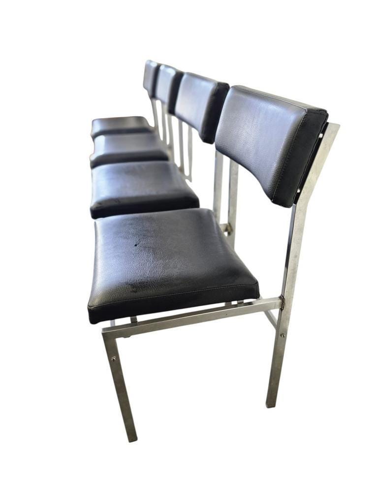 Set of 4 vintage chrome chairs / dining chairs