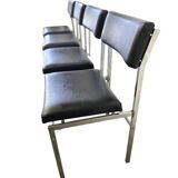 Set of 4 vintage chrome chairs / dining chairs